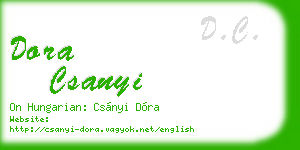 dora csanyi business card
