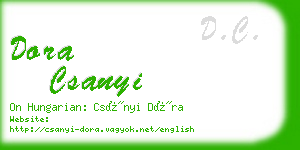 dora csanyi business card
